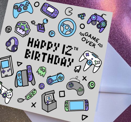 12th Gaming Birthday Card