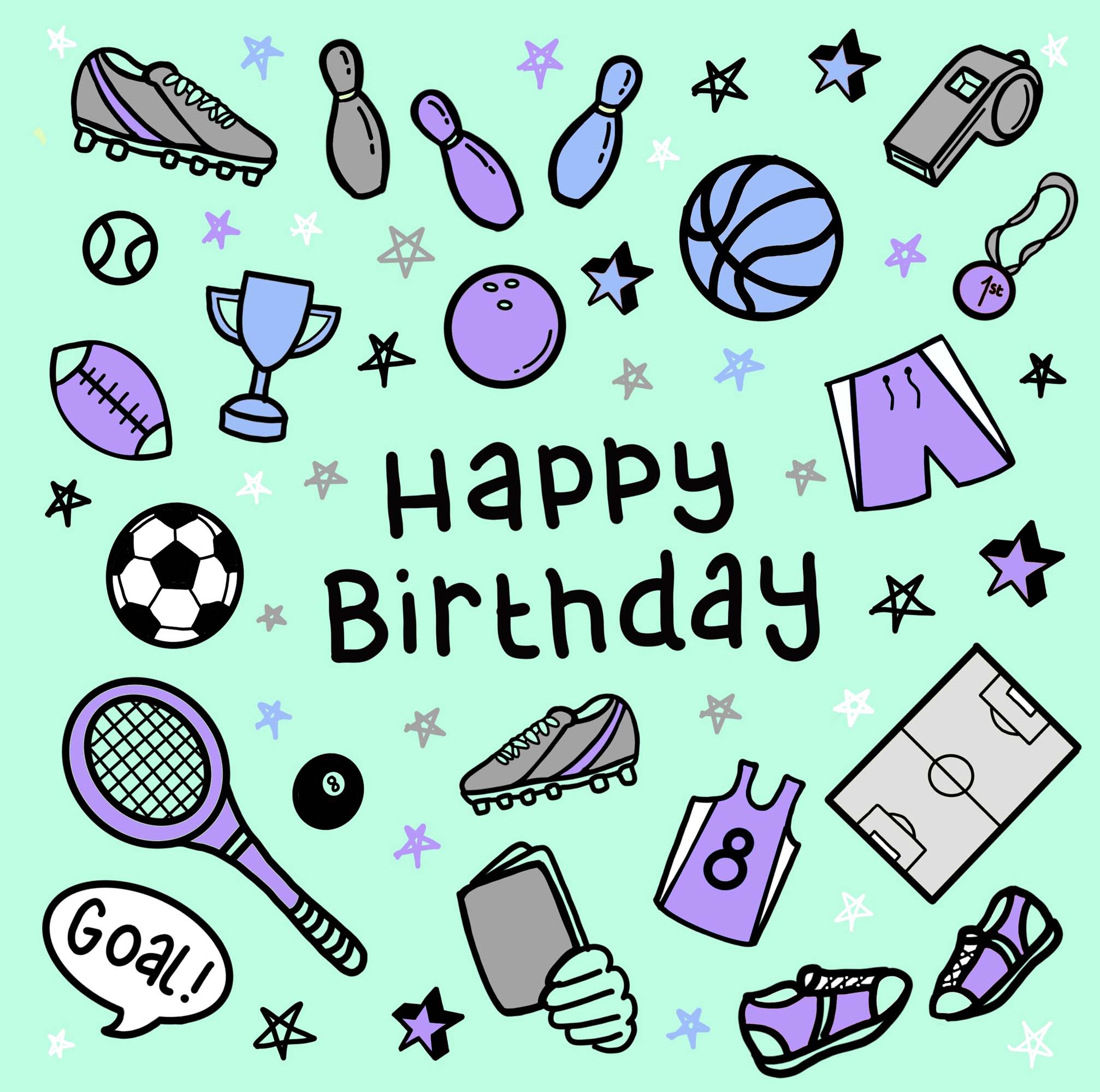 Happy Birthday Sports Card