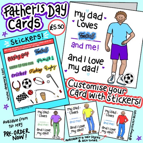 Father's Day Customisable Sticker Card
